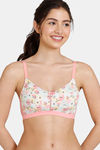 Zivame Retro Vibes Double Layered Non Wired 3/4th Coverage T-Shirt Bra - Flamingo Pink — thumbnail 1